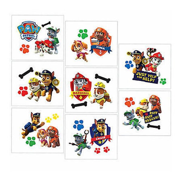 Paw Patrol Tattoo Favours