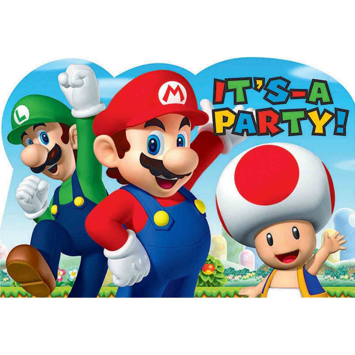 Super Mario Bros Postcard Invite